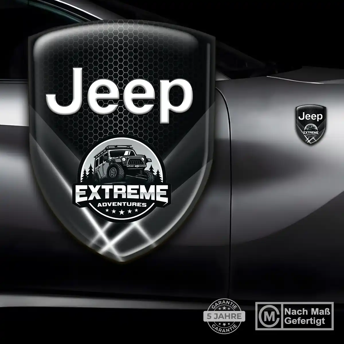 Jeep Aufkleber Emblem Wappen Auto Edles Design
