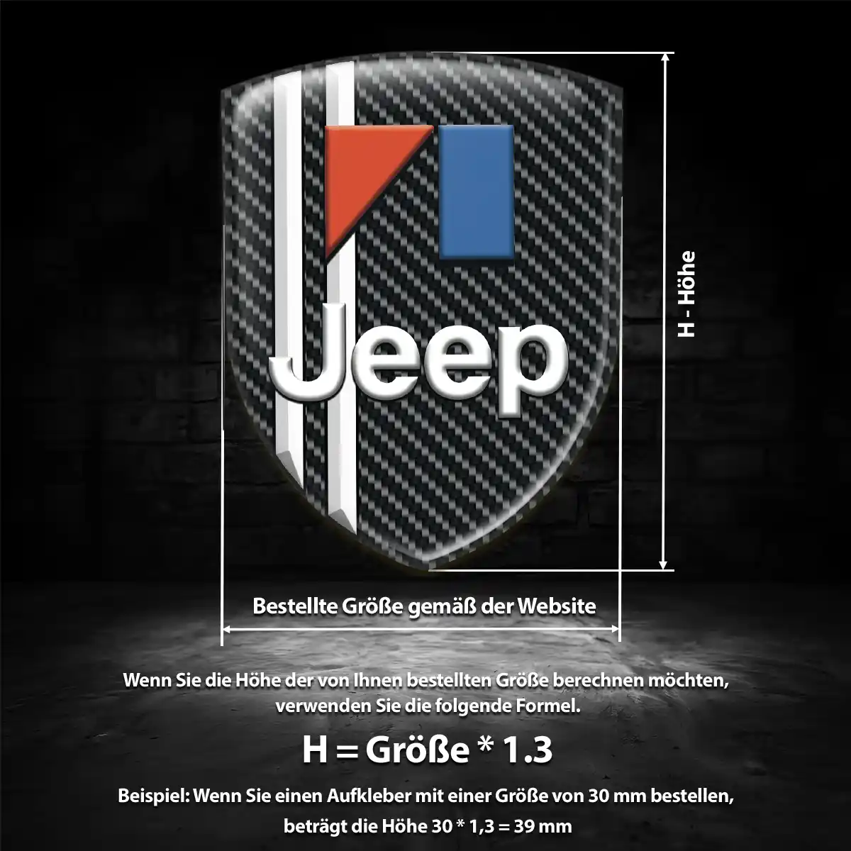 Jeep Aufkleber Emblem Wappen Auto Elegantes Design