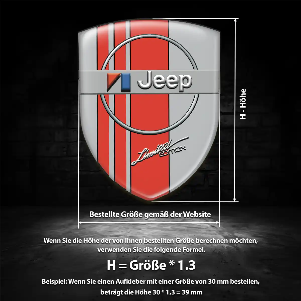 Jeep Aufkleber Emblem Wappen Auto Exterieurdesign