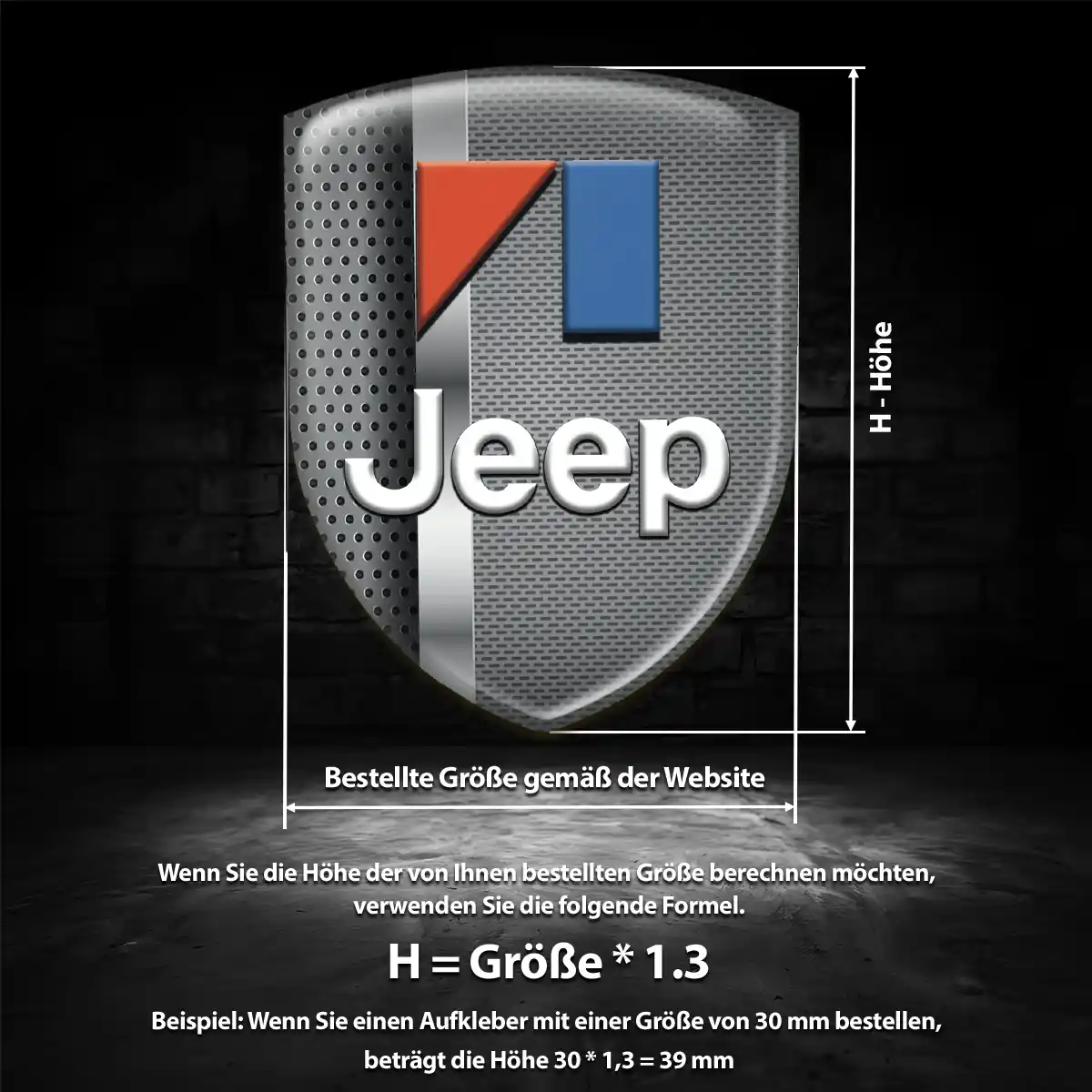 Jeep Aufkleber Emblem Wappen Auto Markenedition