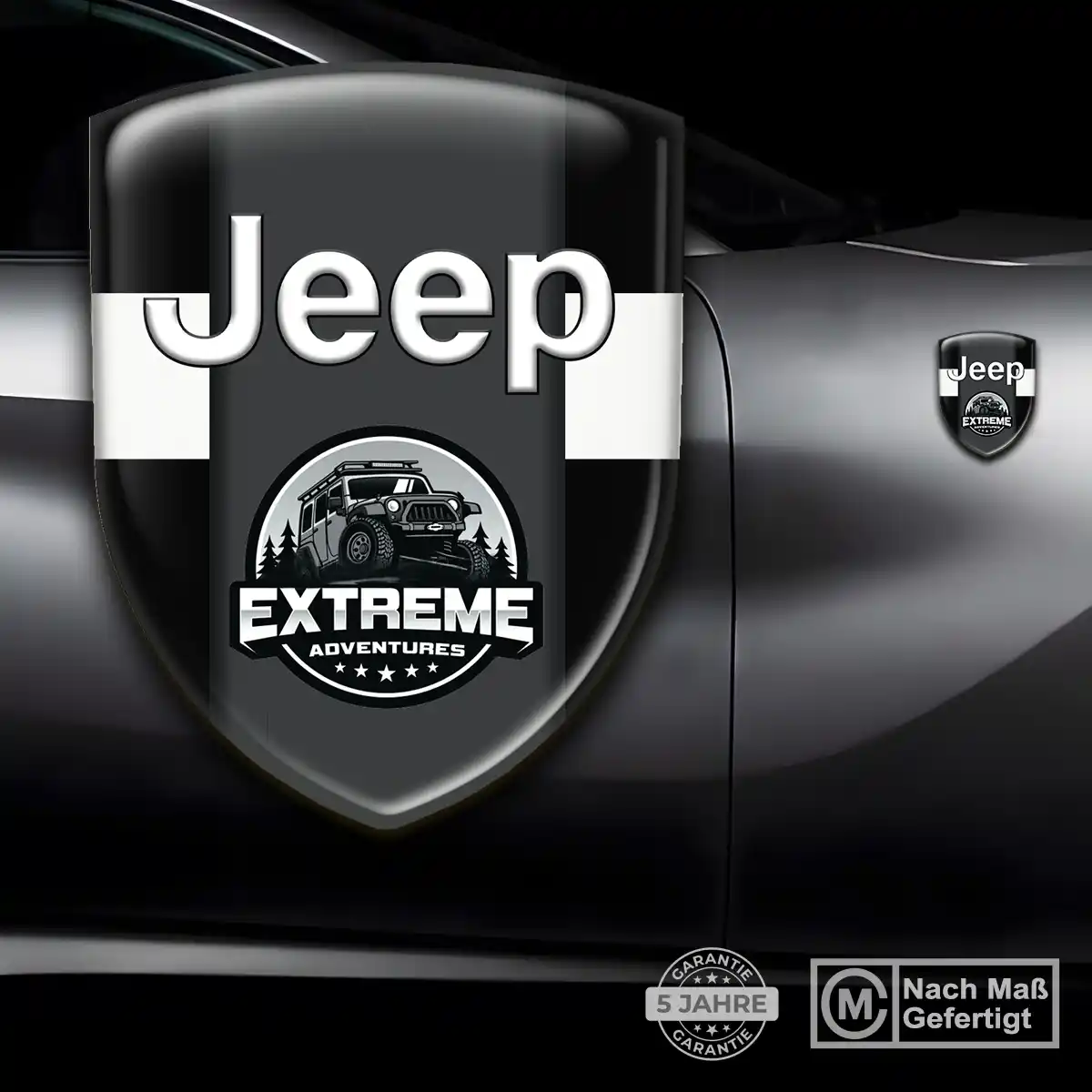 Jeep Aufkleber Emblem Wappen Auto Premium-Edition