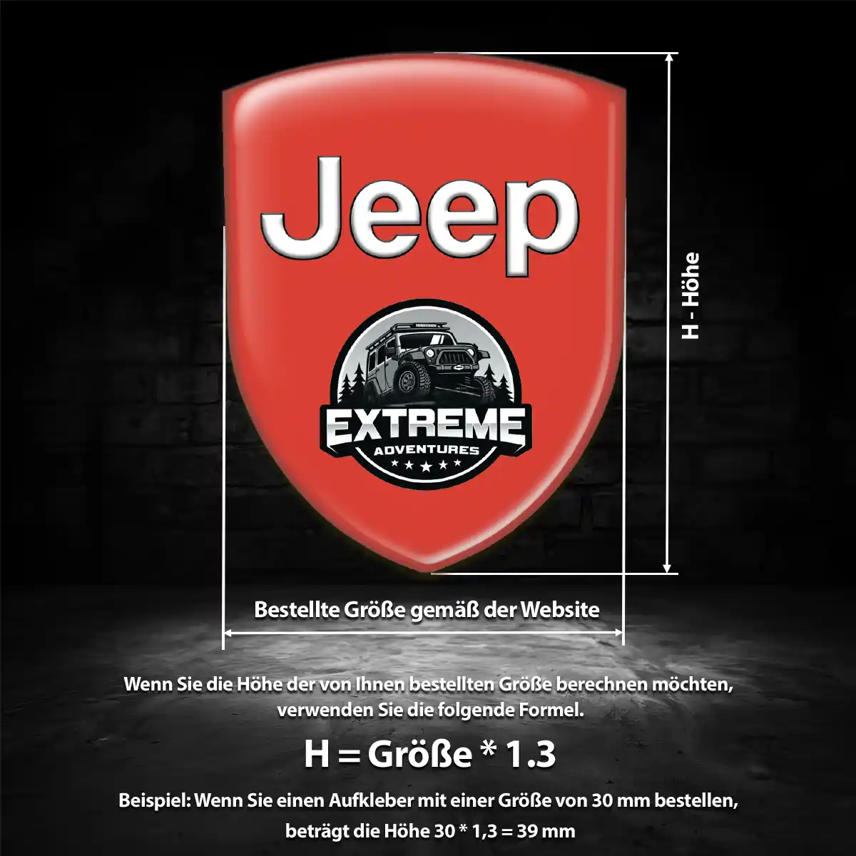 Jeep Aufkleber Emblem Wappen Edles Design