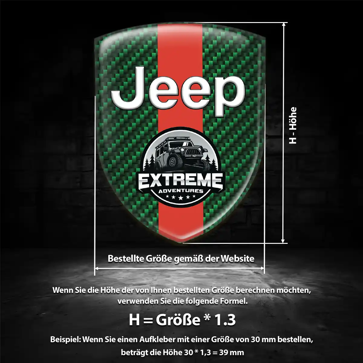 Jeep Aufkleber Emblem Wappen Elegantes Design