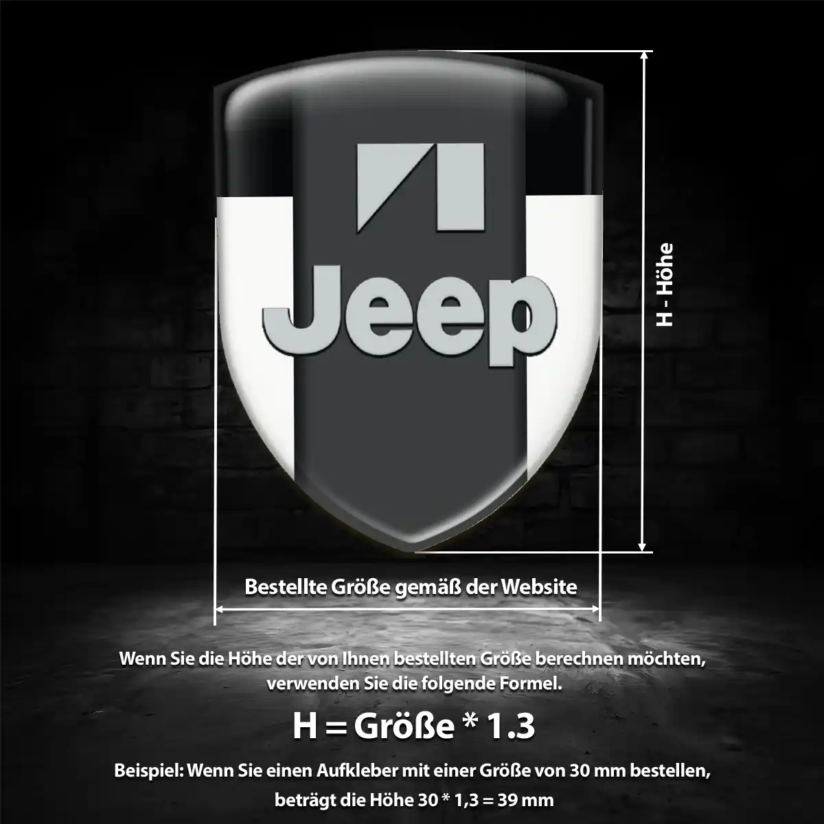 Jeep Aufkleber Emblem Wappen Erstklassige Qualität