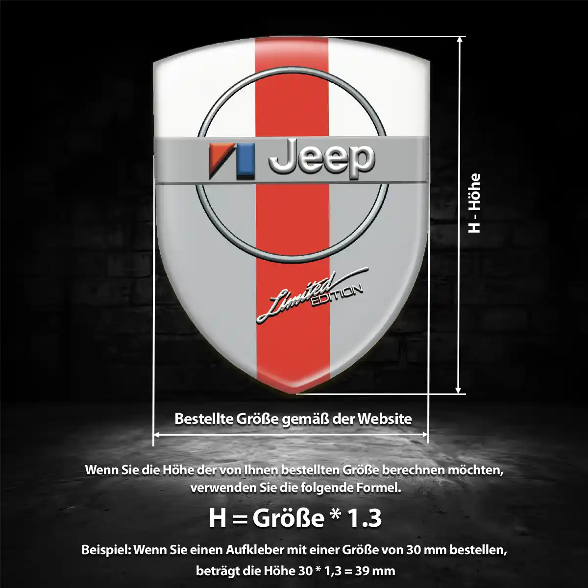 Jeep Aufkleber Emblem Wappen Hohe Qualität