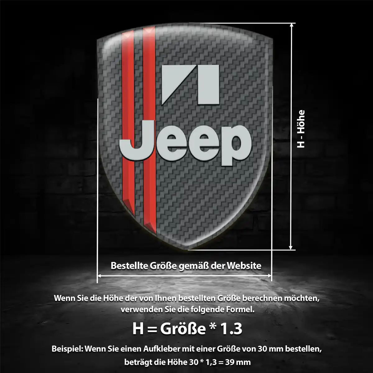Jeep Aufkleber Emblem Wappen Interieurdesign