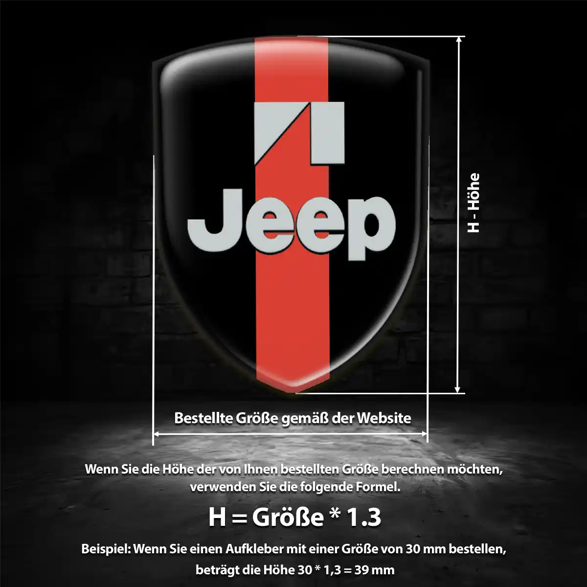 Jeep Aufkleber Emblem Wappen Limitierte Auflage