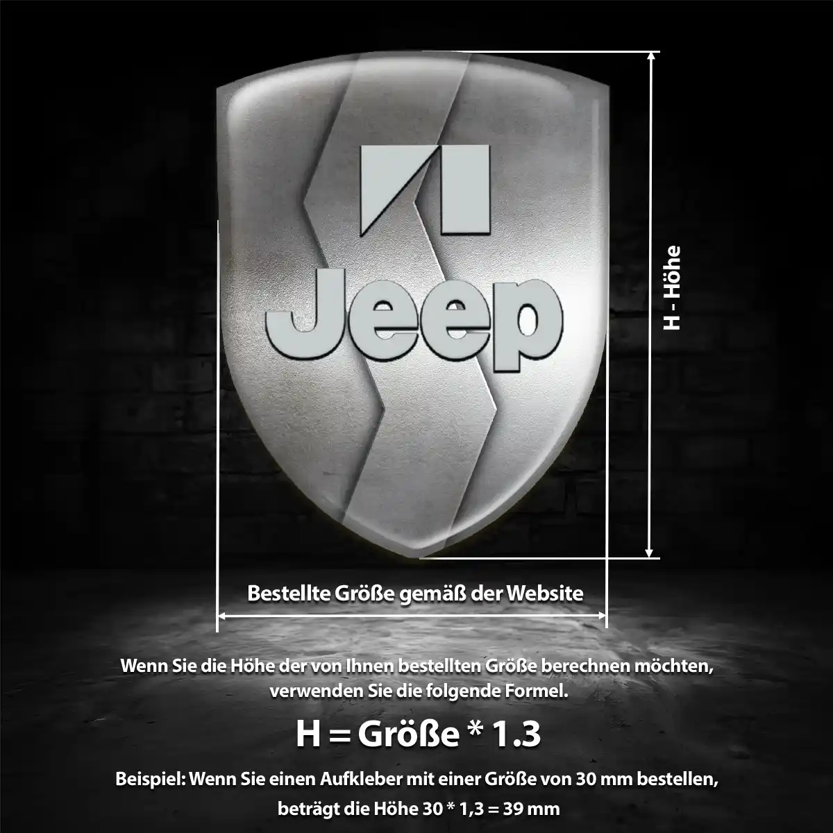 Jeep Aufkleber Emblem Wappen Luxus-Edition