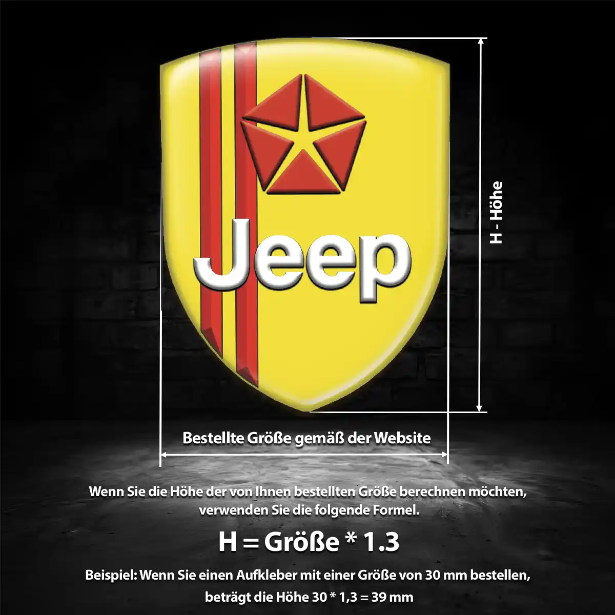 Jeep Aufkleber Emblem Wappen Modernes Design