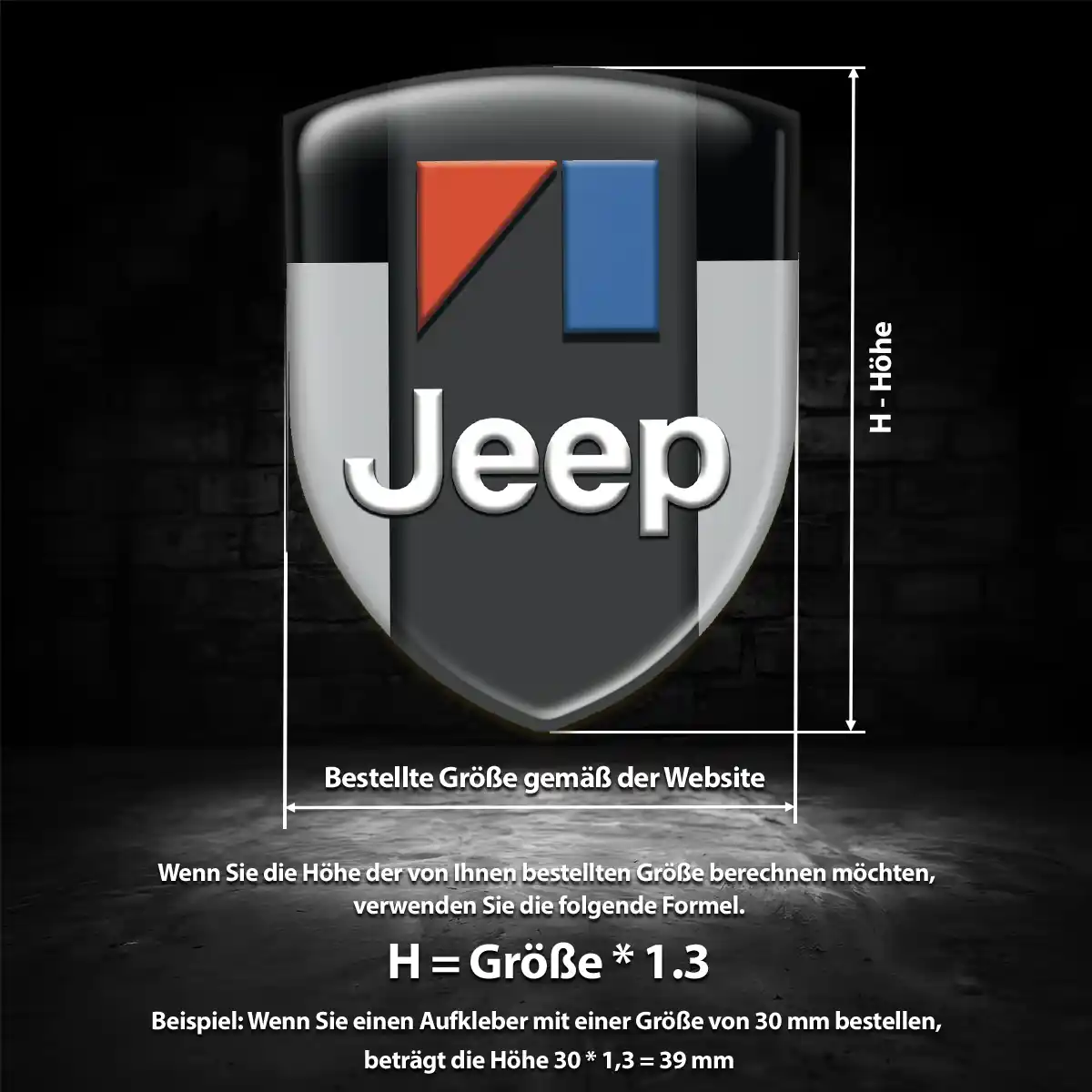 Jeep Aufkleber Embleme Silikon Auto Interieurdesign