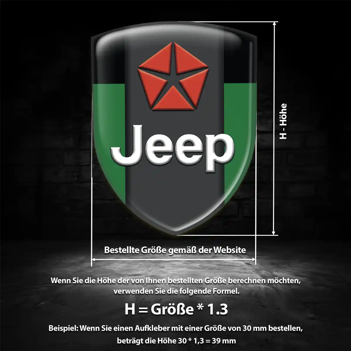 Jeep Aufkleber Embleme Silikon Auto Premiumqualität