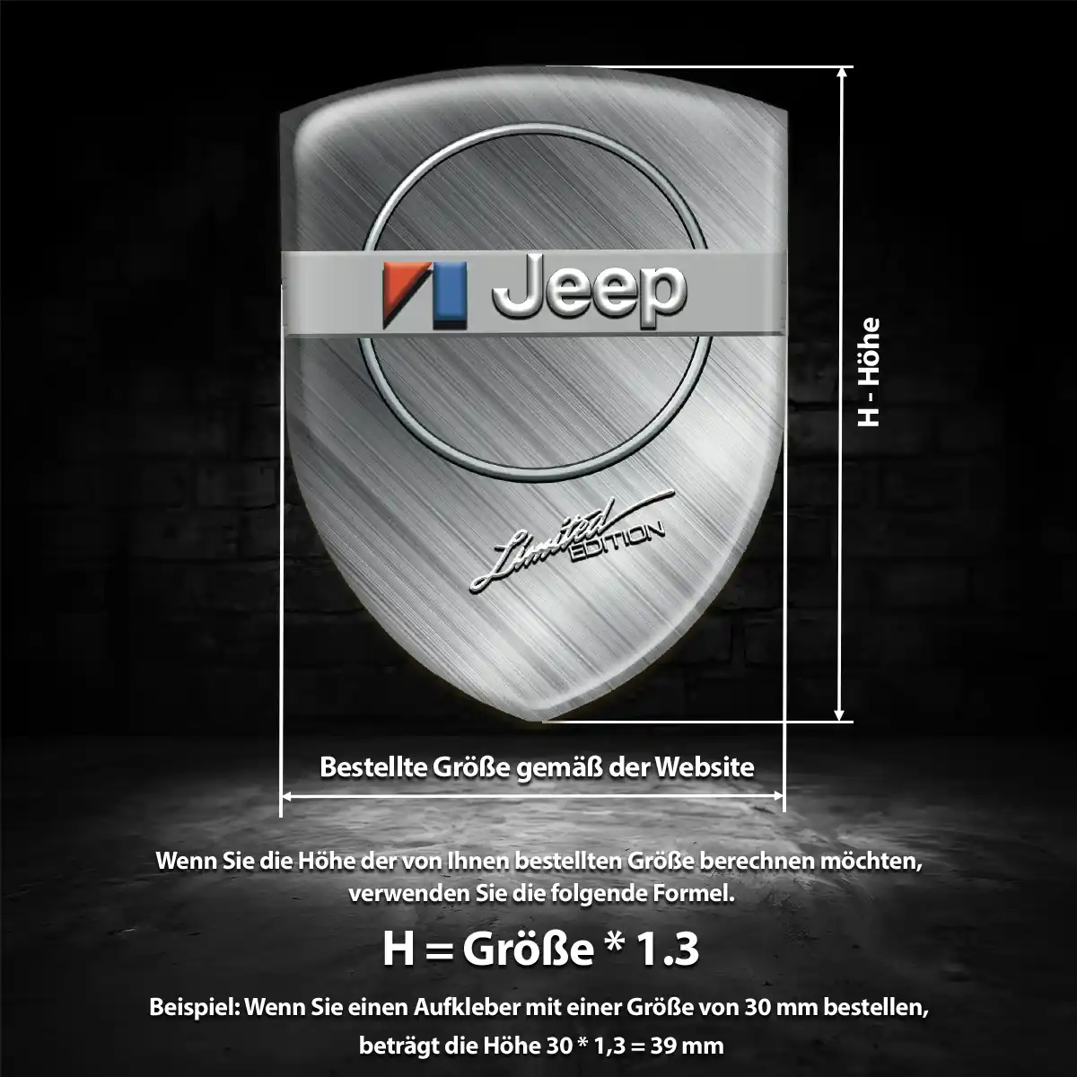 Jeep Aufkleber Embleme Silikon Auto Tuningfahrzeug