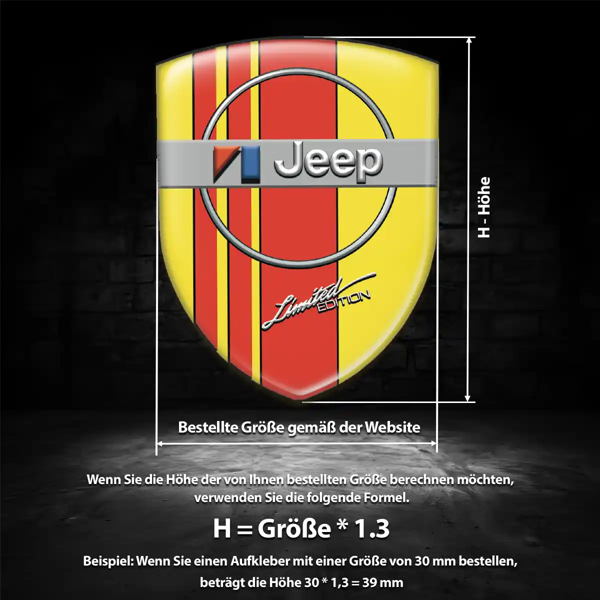 Jeep Aufkleber Embleme Silikon Edles Design