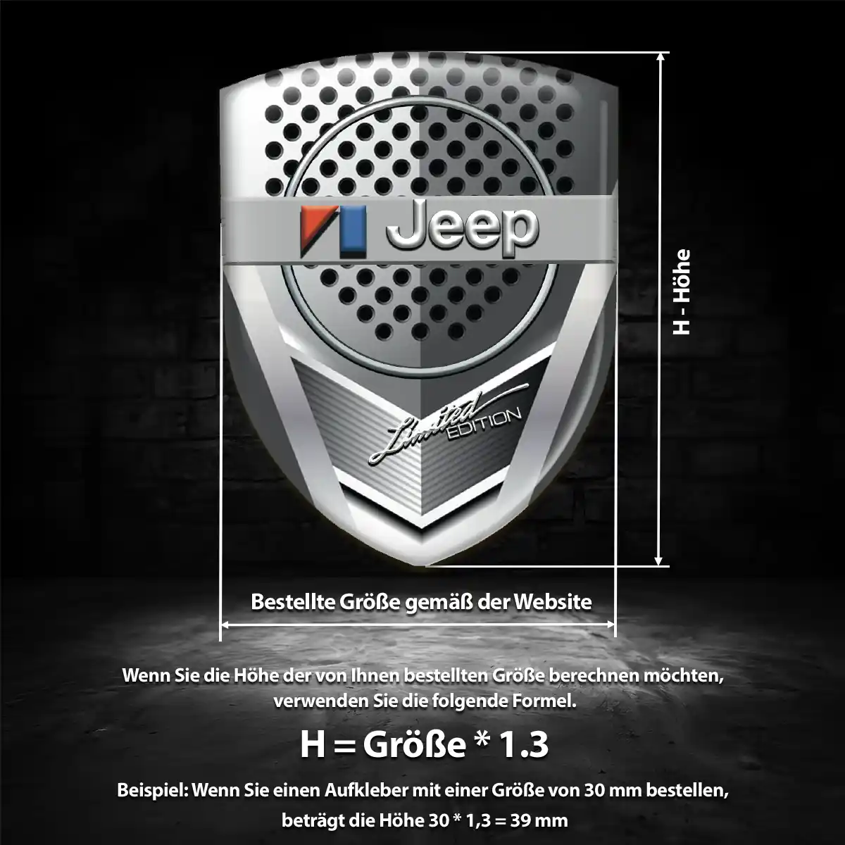 Jeep Aufkleber Embleme Silikon Exterieurdesign