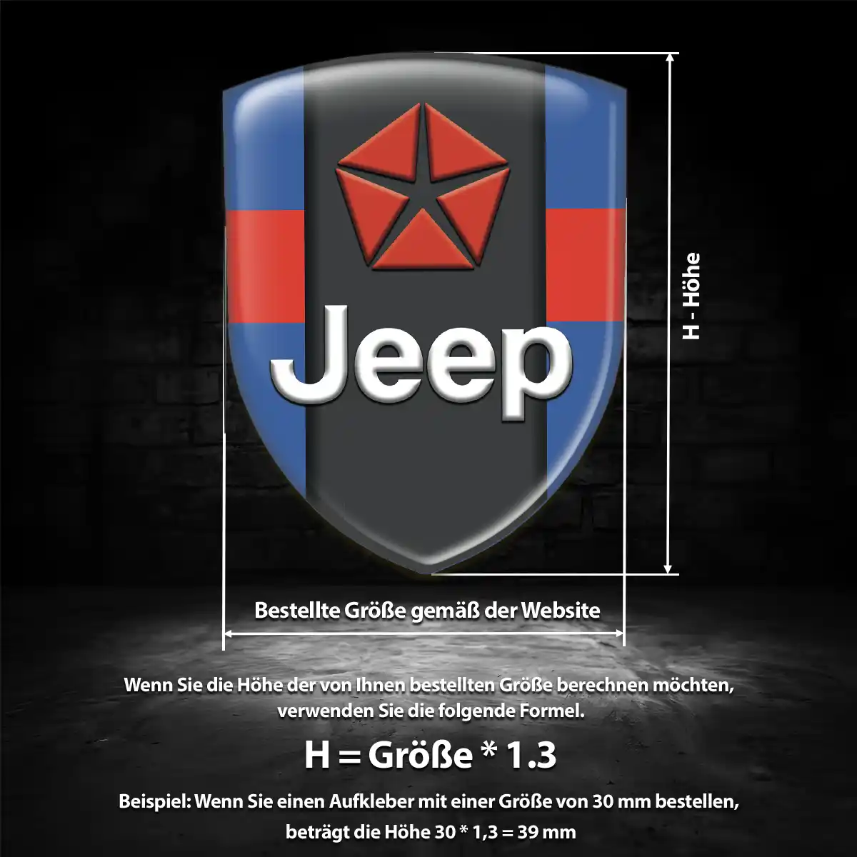 Jeep Aufkleber Embleme Silikon Limitierte Auflage