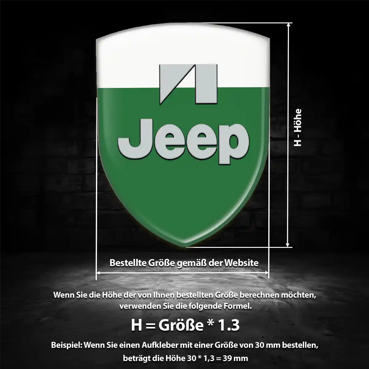 Jeep Aufkleber Embleme Silikon Premium-Edition