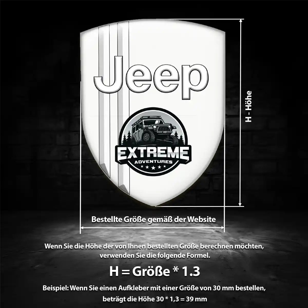 Jeep Aufkleber Embleme Silikon Premiumqualität