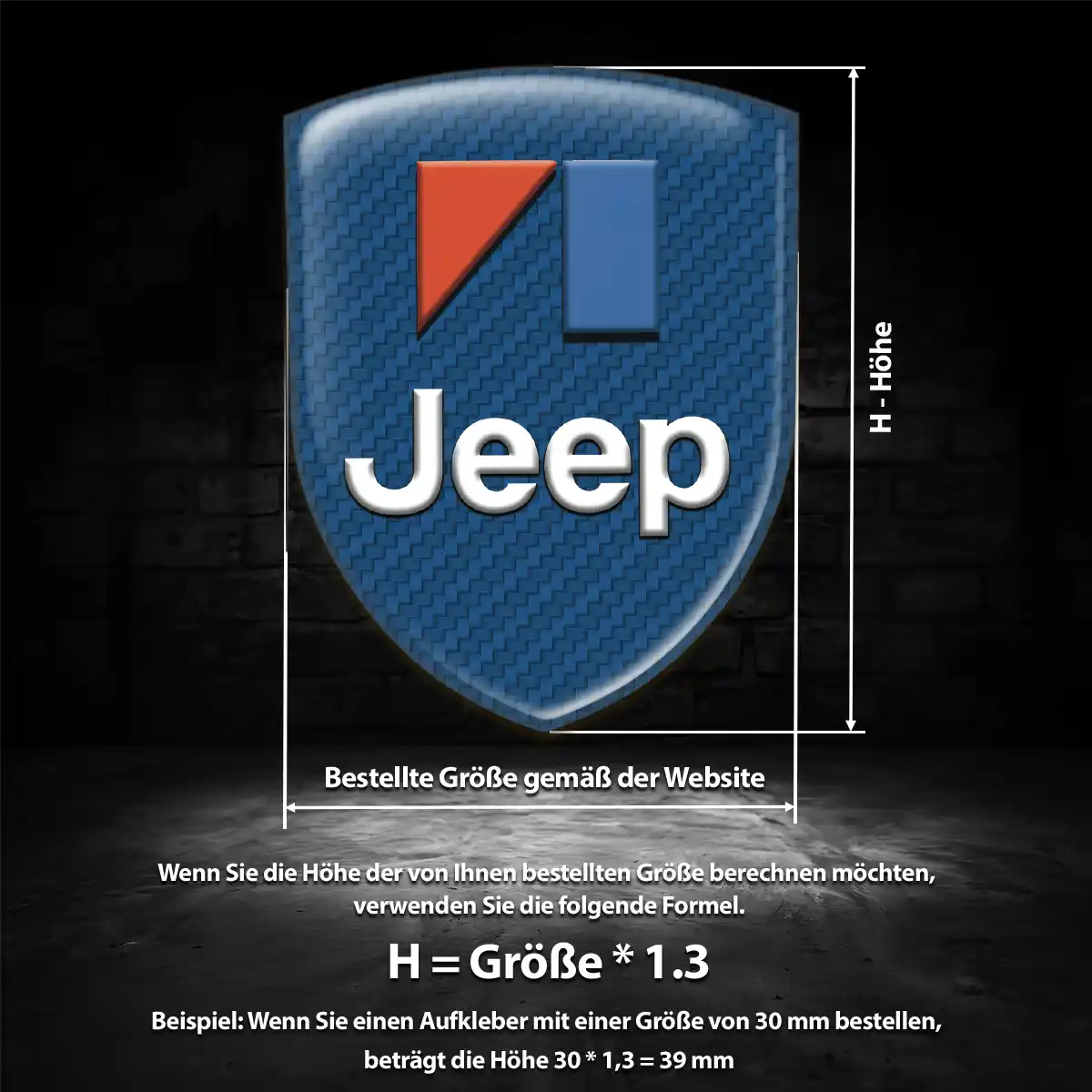 Jeep Aufkleber Embleme Silikon Tuningfahrzeug