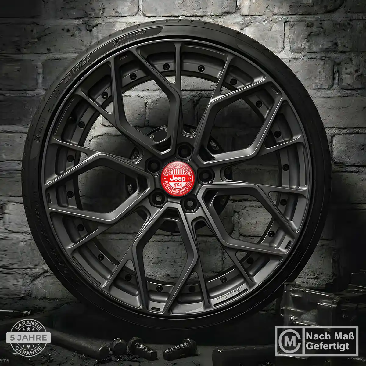 Jeep Aufkleber Felgenemblem Silikon Premium-Edition