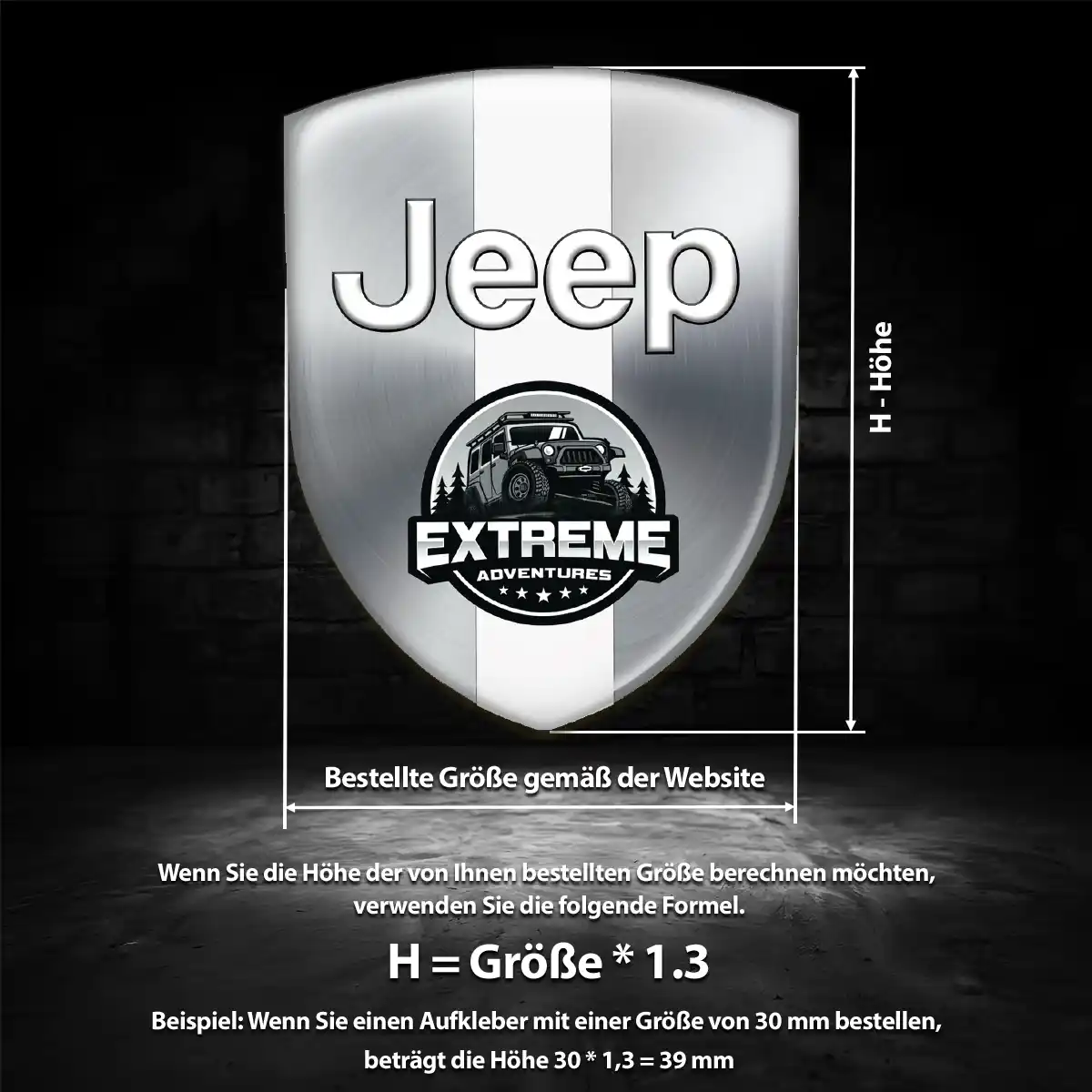 Jeep Aufkleber Hochwertiges Harz