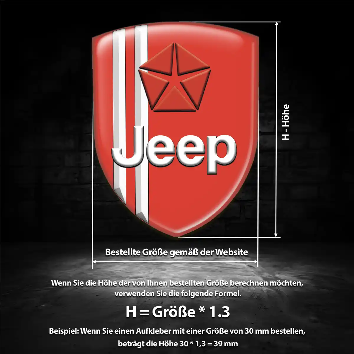 Jeep Aufkleber Markenedition