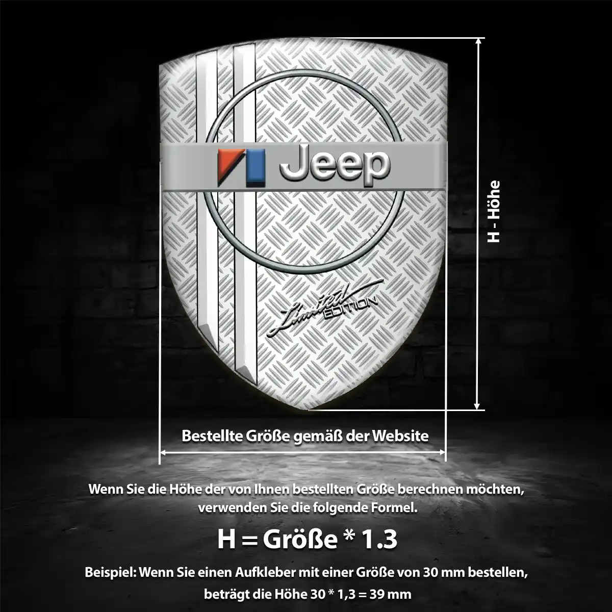 Jeep Aufkleber Premiumqualität