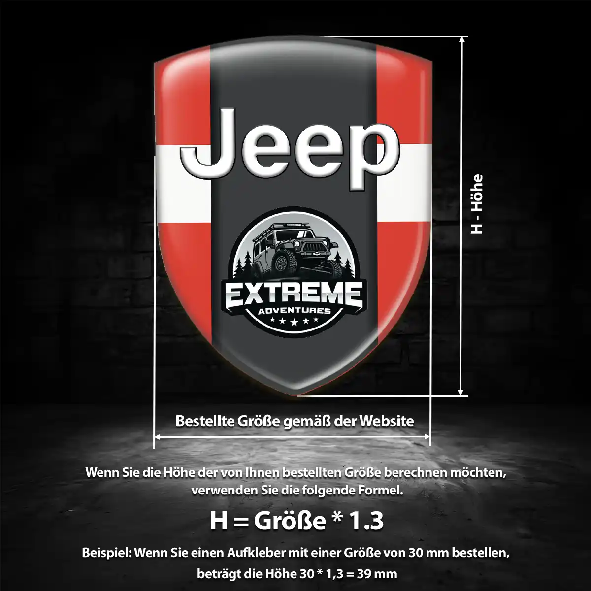 Jeep Aufkleber Silikon Embleme Auto Limitierte Auflage