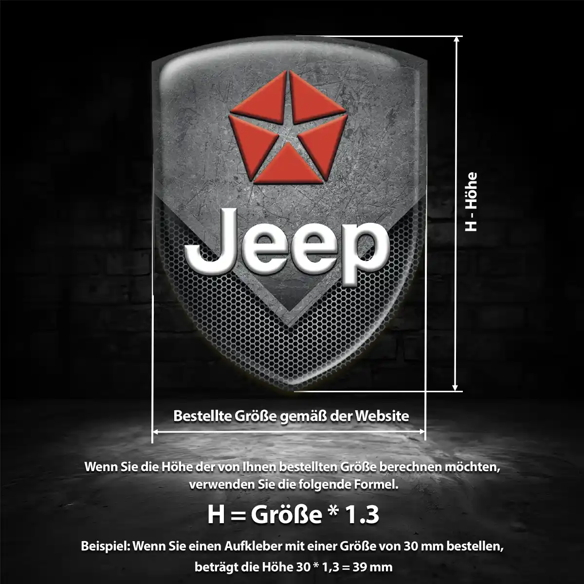 Jeep Aufkleber Silikon Embleme Auto Markenedition