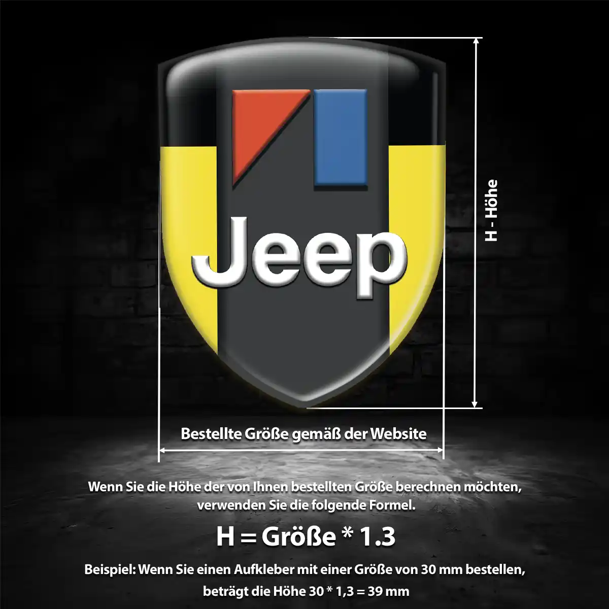 Jeep Aufkleber Silikon Embleme Auto Premium-Edition