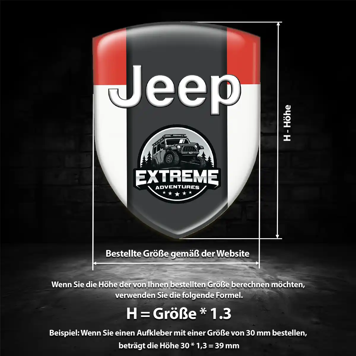 Jeep Aufkleber Silikon Embleme Auto Premiumqualität