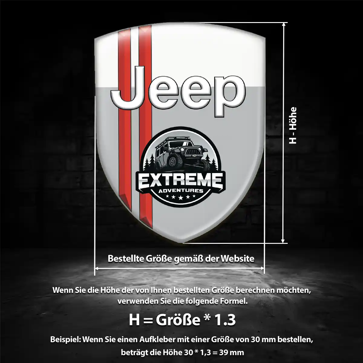 Jeep Aufkleber Silikon Embleme Hochwertiges Harz