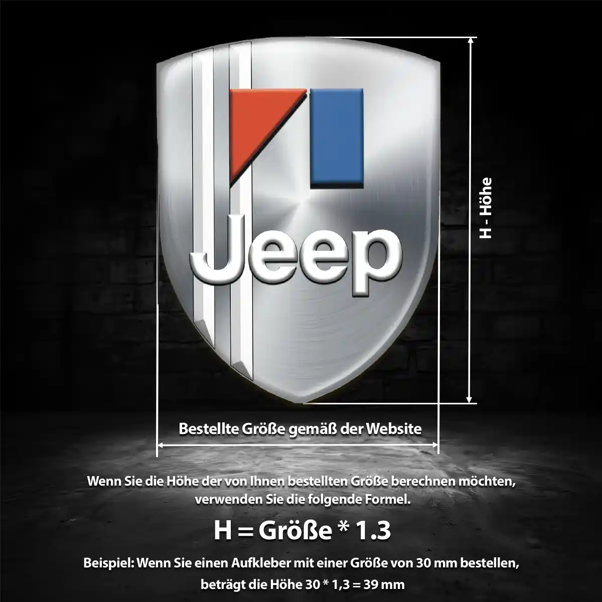 Jeep Aufkleber Silikon Embleme Interieurdesign