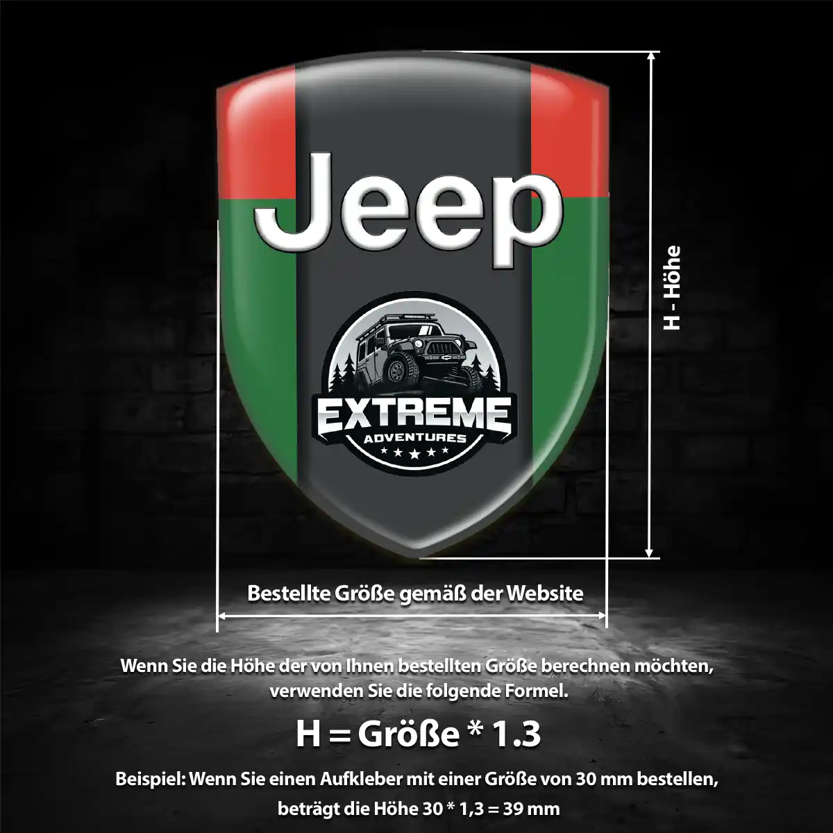 Jeep Aufkleber Silikon Embleme Tuningfahrzeug