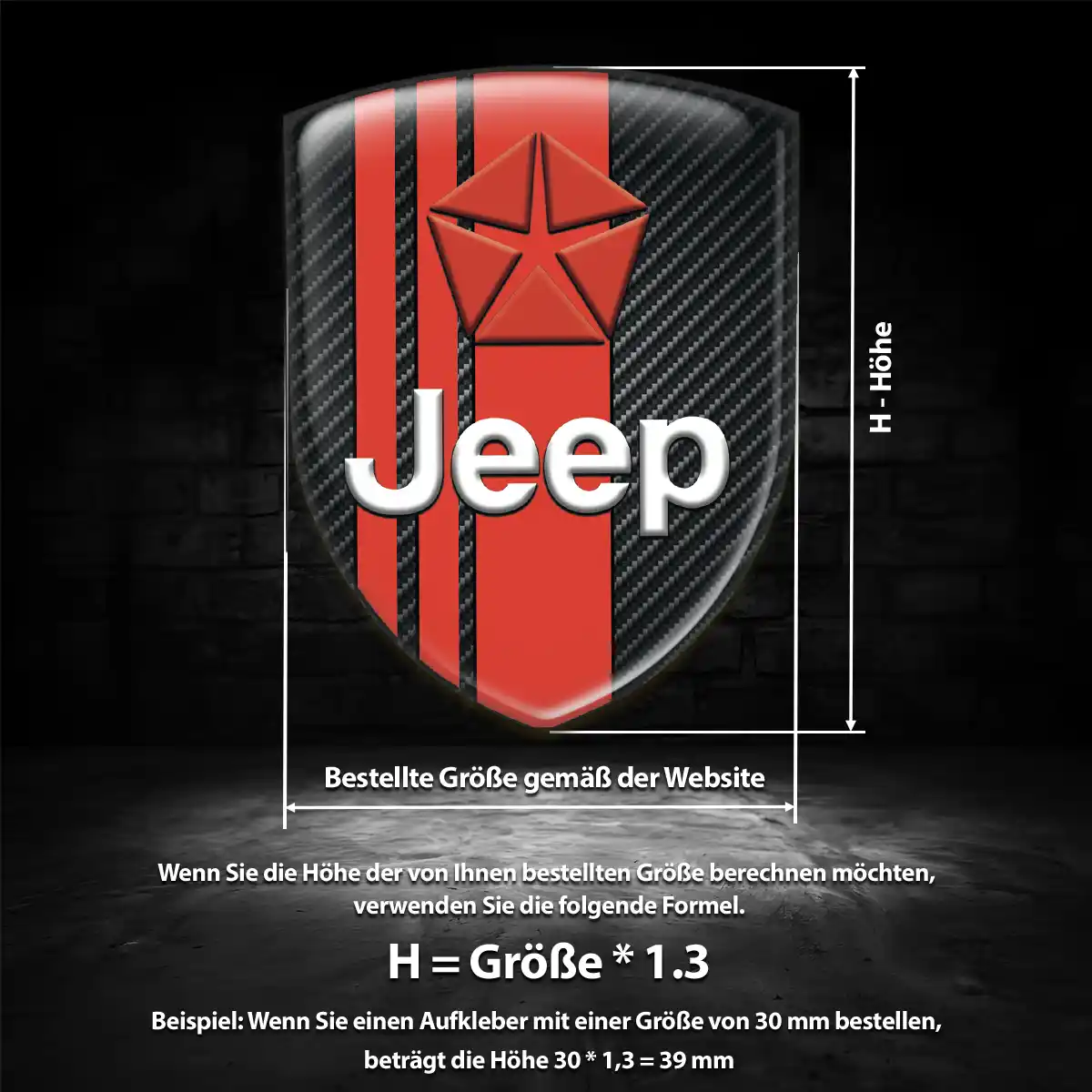 Jeep Aufkleber Tuningfahrzeug