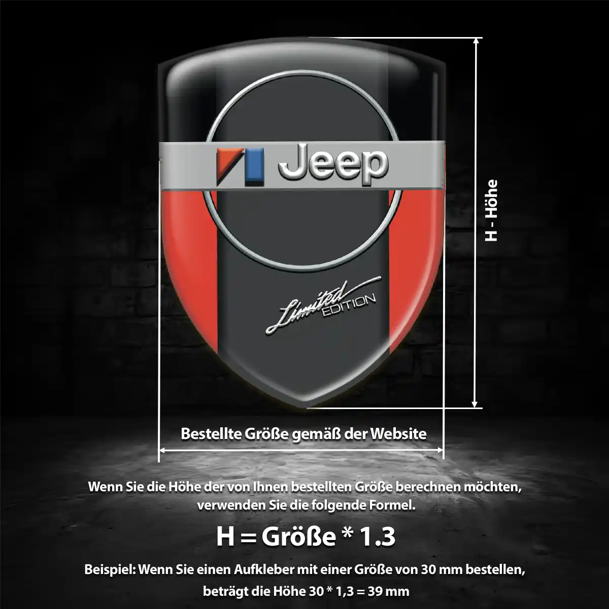 Jeep Aufkleber Wappen Ausdrucksstarkes Design