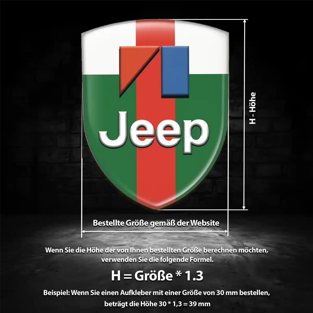 Jeep Aufkleber Wappen Auto Hochwertiges Harz