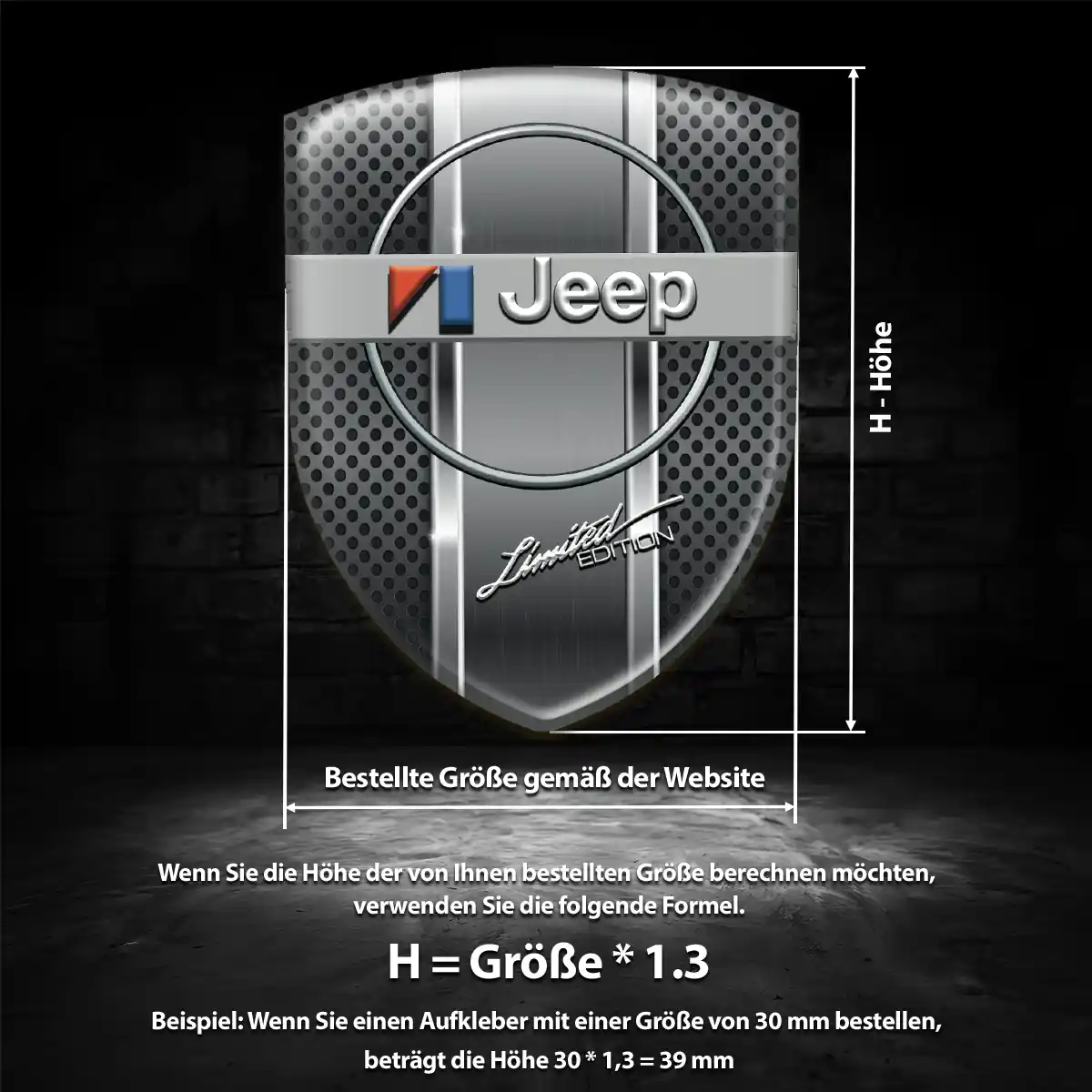 Jeep Aufkleber Wappen Auto Limitierte Auflage