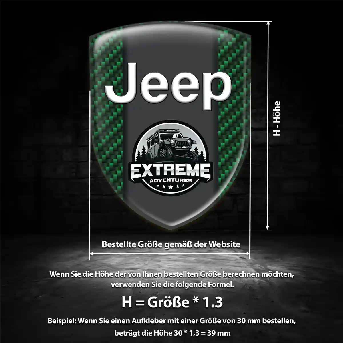 Jeep Aufkleber Wappen Auto Premium-Edition