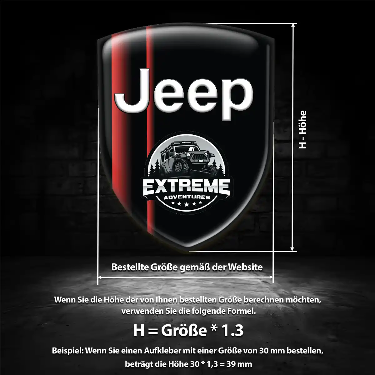 Jeep Aufkleber Wappen Auto Tuningfahrzeug