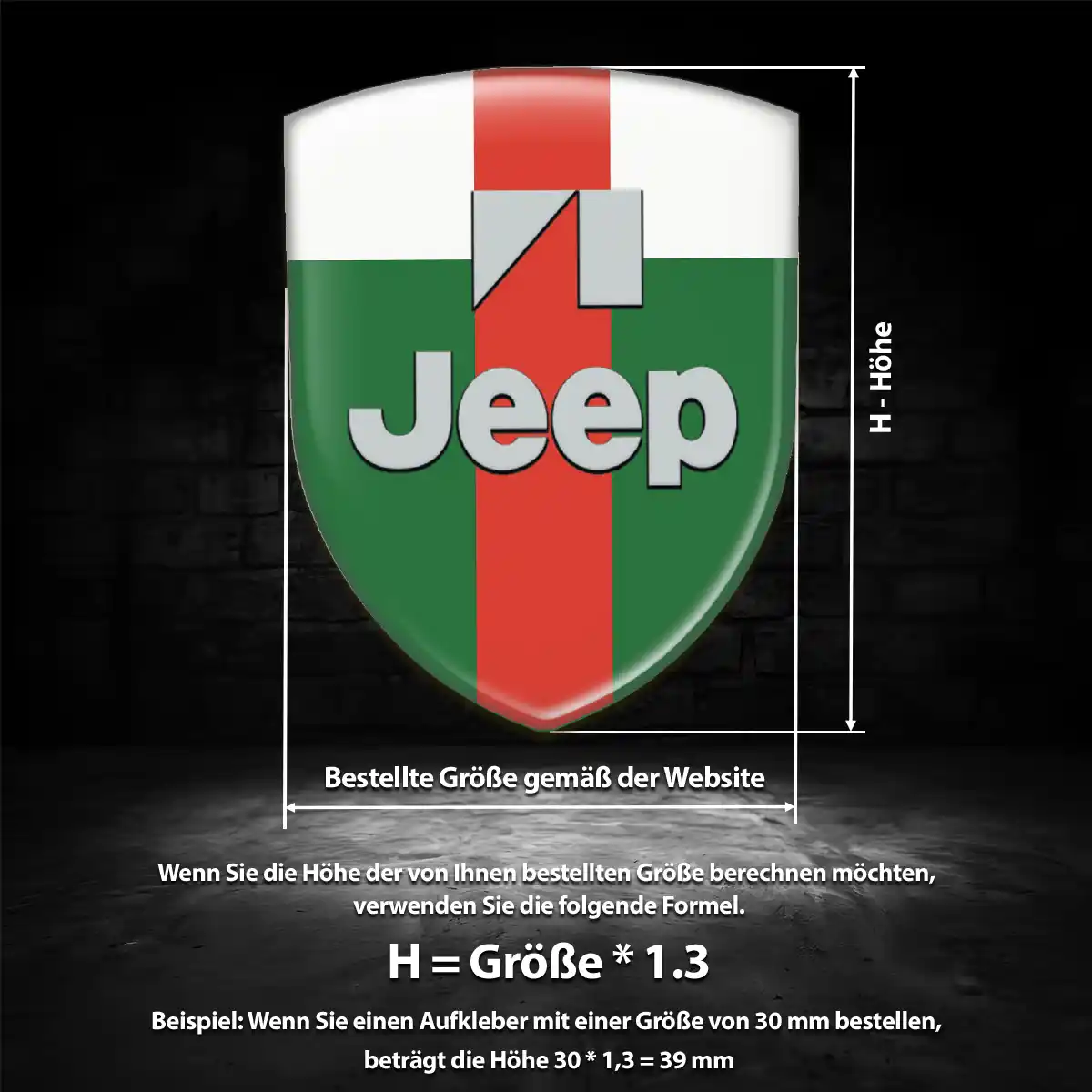 Jeep Aufkleber Wappen Edles Design