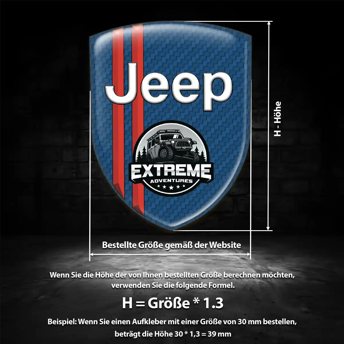 Jeep Aufkleber Wappen Elegantes Design
