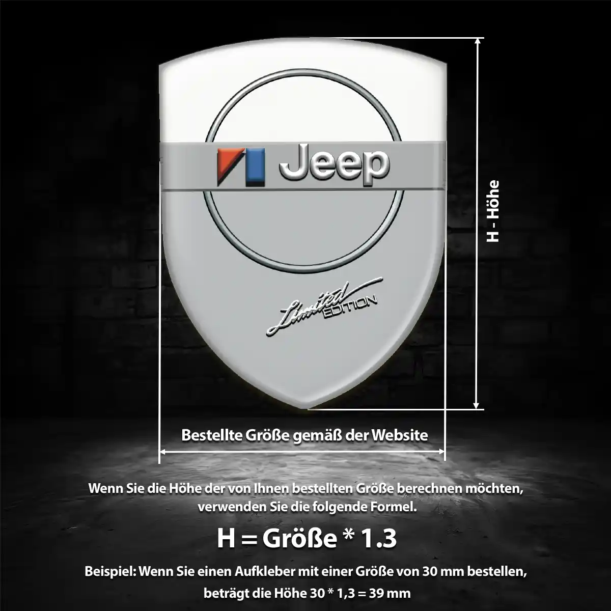 Jeep Aufkleber Wappen Emblem Anspruchsvolles Design
