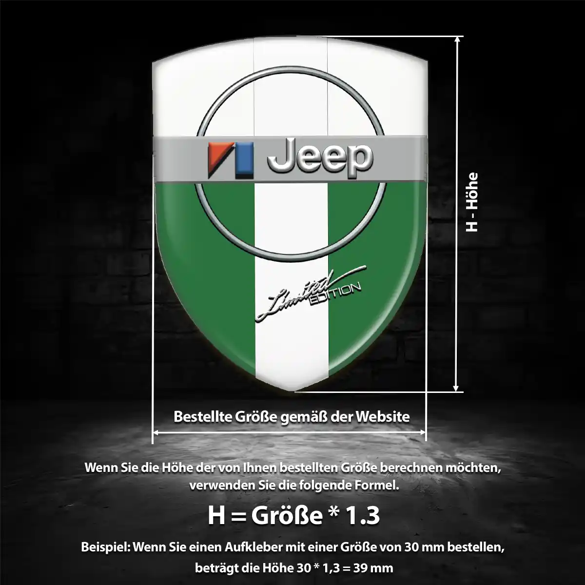 Jeep Aufkleber Wappen Emblem Ausdrucksstarkes Design