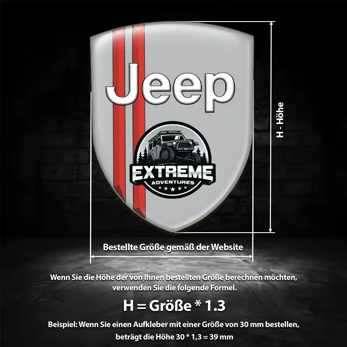 Jeep Aufkleber Wappen Emblem Auto Edles Design
