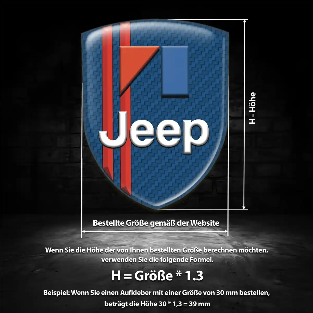 Jeep Aufkleber Wappen Emblem Edles Design