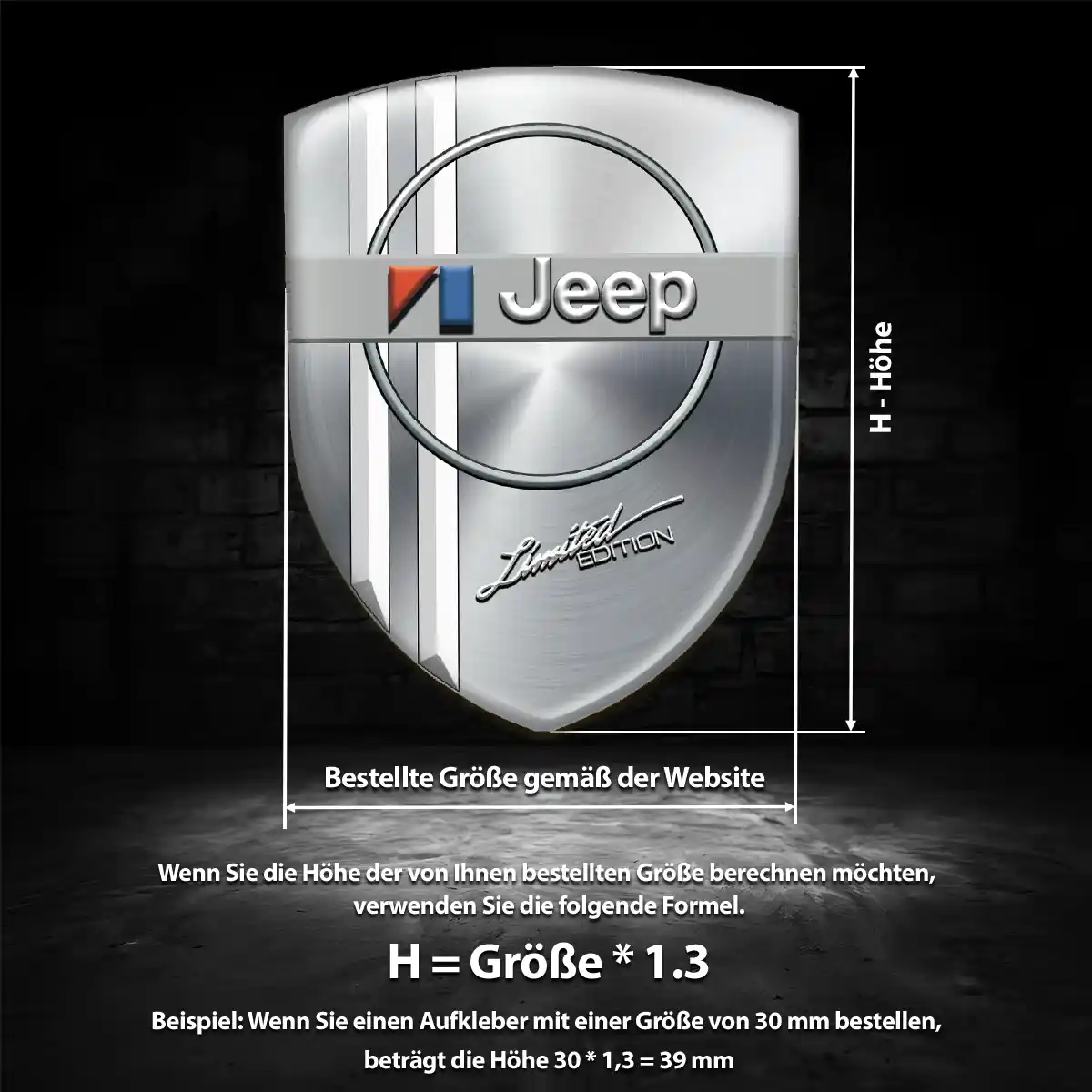 Jeep Aufkleber Wappen Emblem Elegantes Design