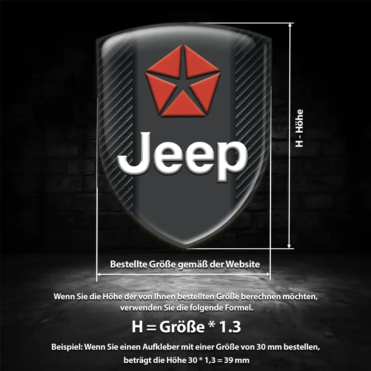 Jeep Aufkleber Wappen Emblem Erstklassige Qualität