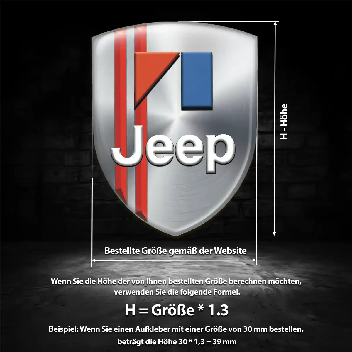 Jeep Aufkleber Wappen Emblem Exterieurdesign