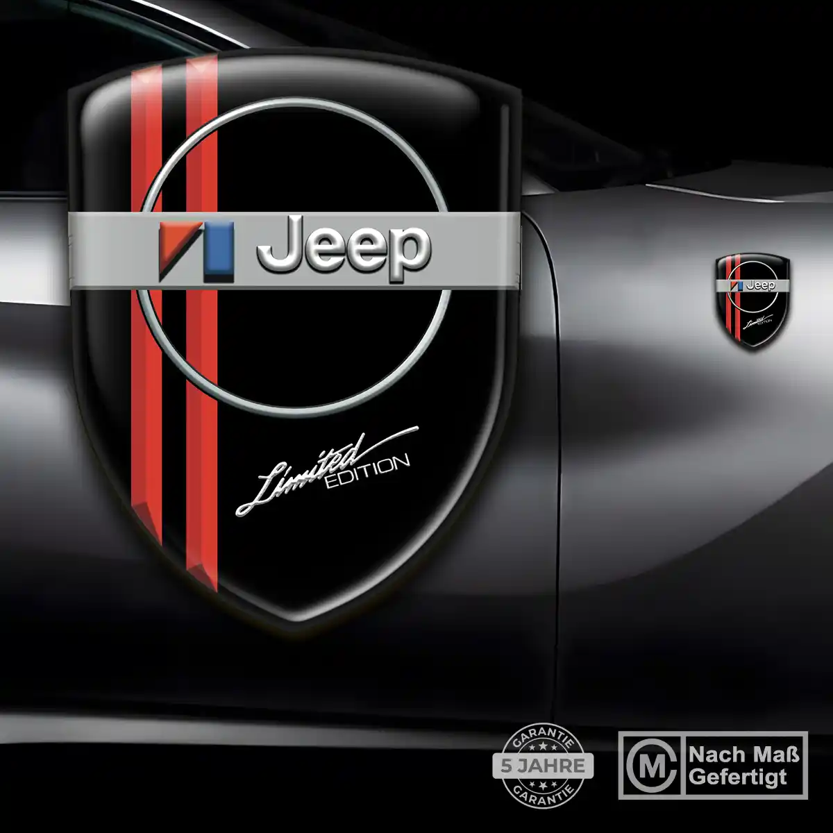 Jeep Aufkleber Wappen Emblem Hochwertiges Harz