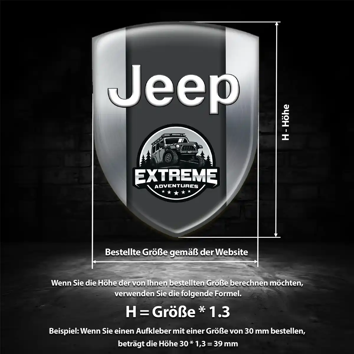 Jeep Aufkleber Wappen Emblem Interieurdesign